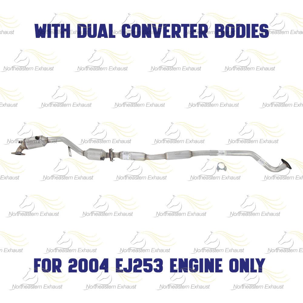2000-2004 Subaru Legacy 2.5L Catalytic Converter and Resonator Pipe Exhaust System