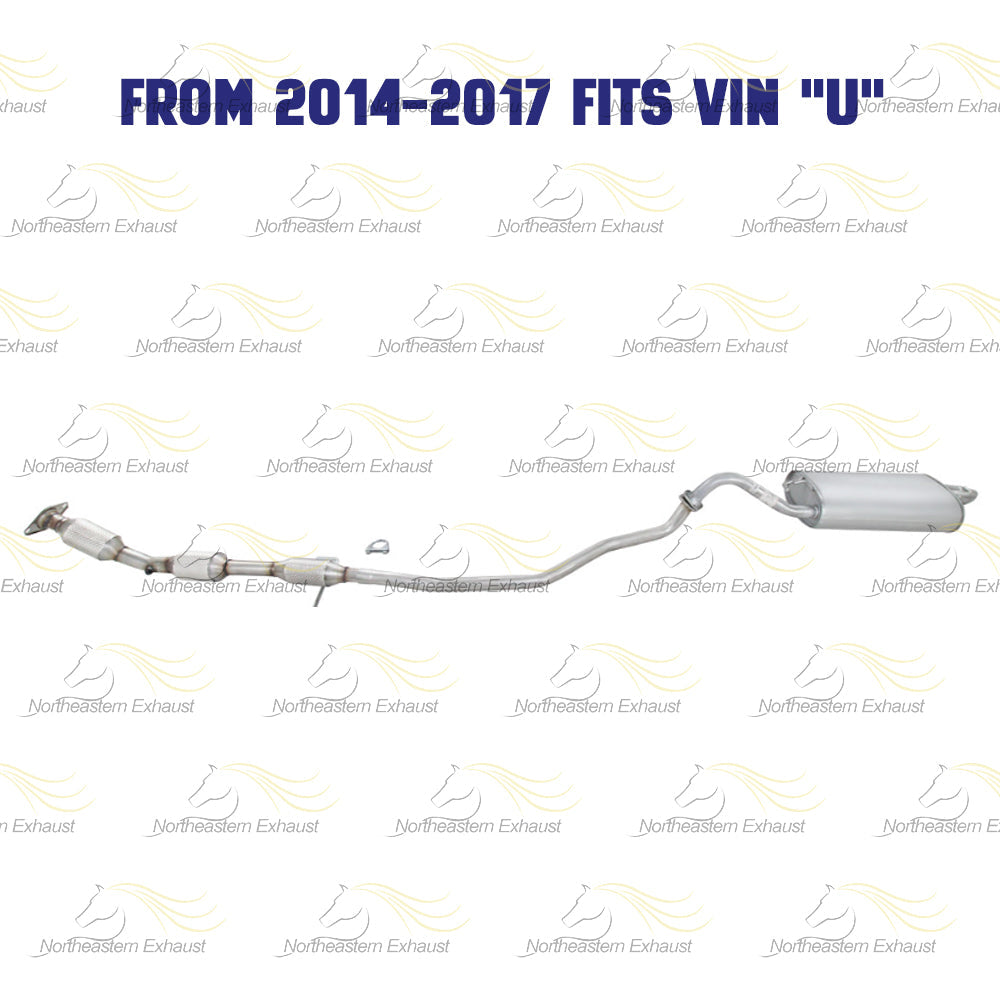 2014-2019 Toyota Corolla 1.8L Catalytic Converter and Muffler Exhaust System Kit