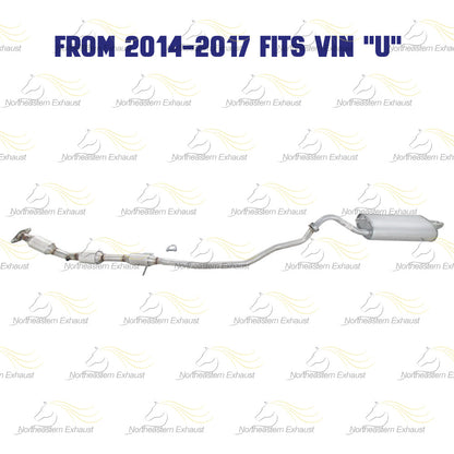2014-2019 Toyota Corolla 1.8L Catalytic Converter and Muffler Exhaust System Kit