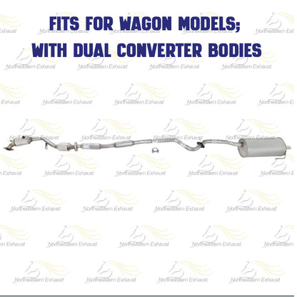 2000 Subaru Outback 2.5L Catalytic, Resonator and Muffler Exhaust System
