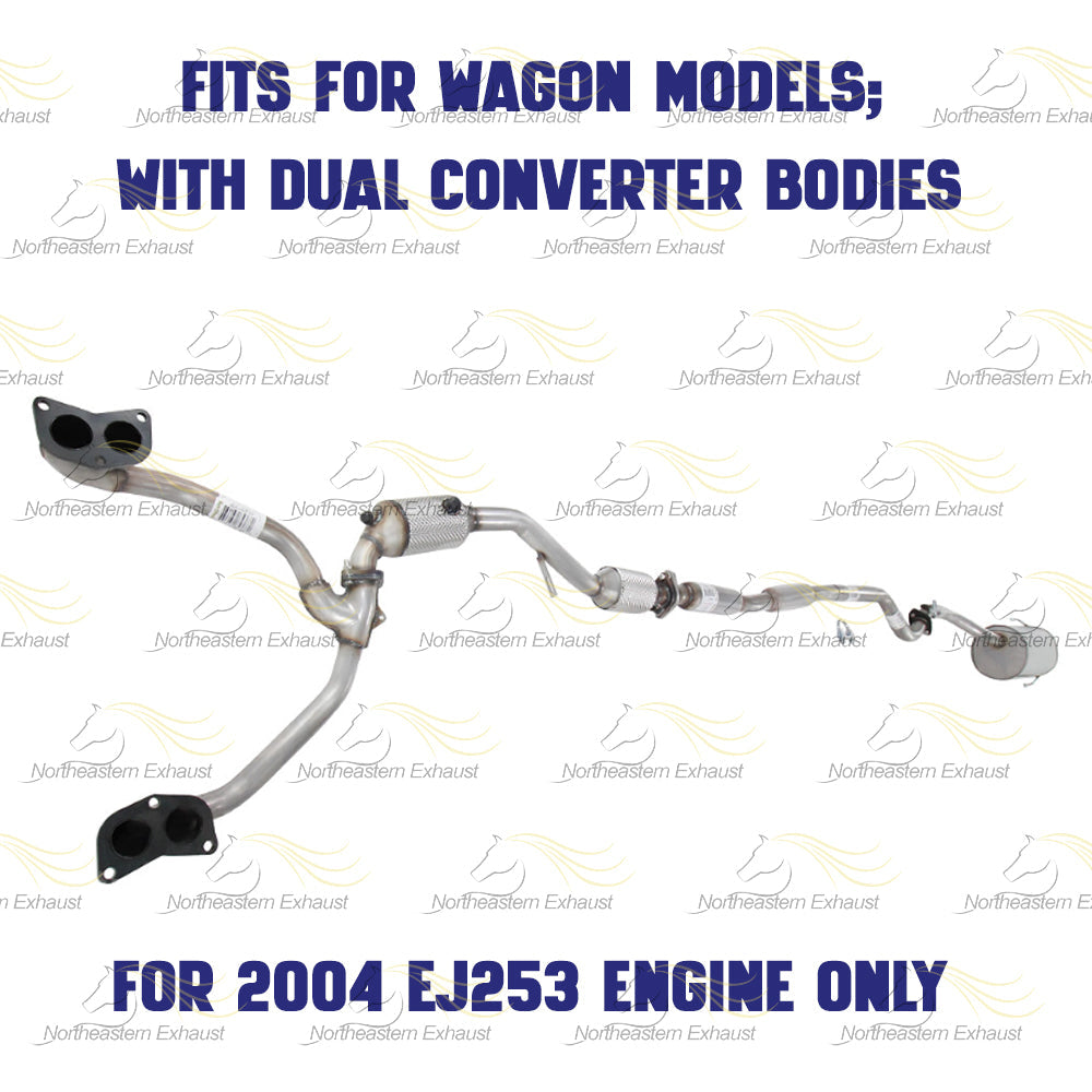 2000-2004 Subaru Legacy 2.5L Complete Exhaust System with Catalytic - For Wagon