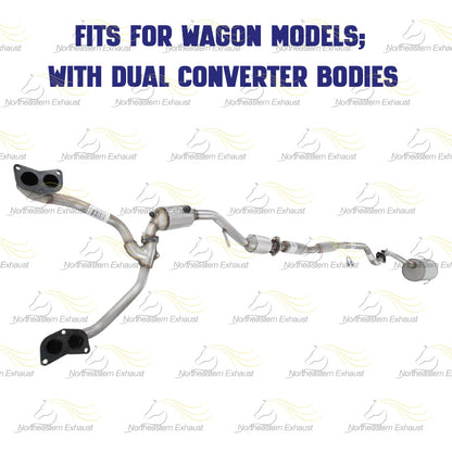 2000 Subaru Outback 2.5L Complete Exhaust System with Catalytic - For Wagon