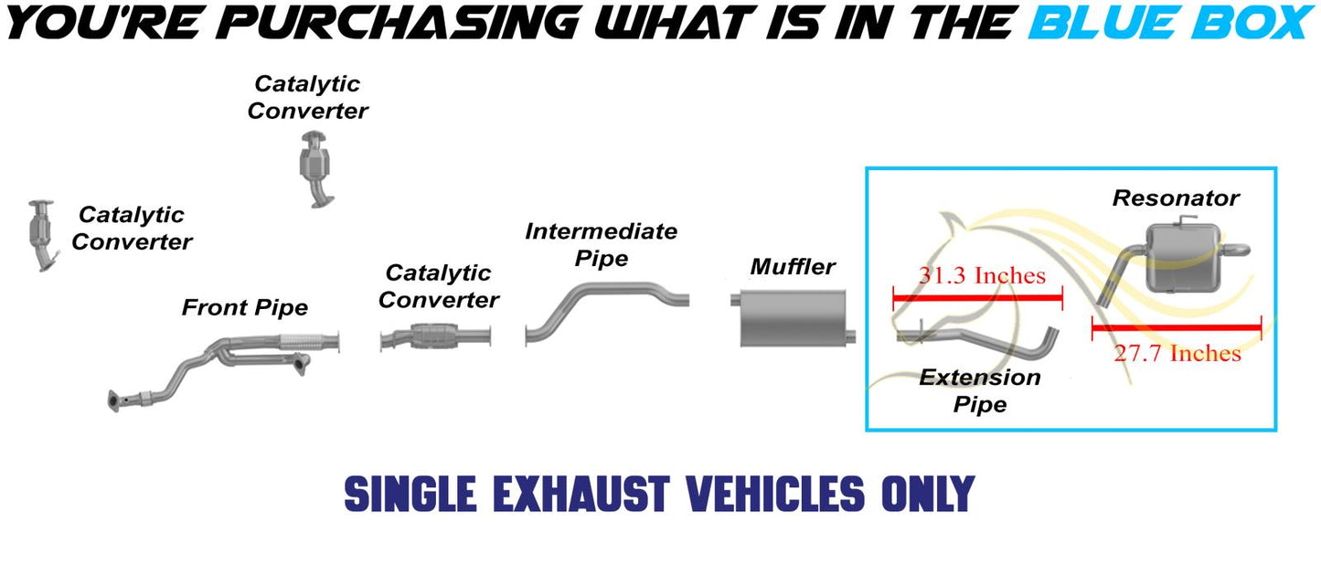 Extension and Resonator Pipe for 2009-2017 Chevy Traverse and 2007-2010 Saturn Outlook 3.6L