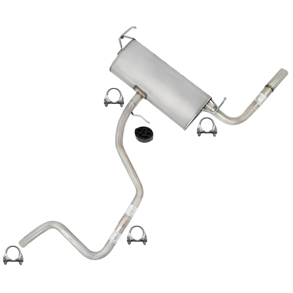 Intermediate Pipe, Muffler and Tail Pipe for 2008-2012 Chevy Malibu 2.4L and 2008-2010 Malibu 3.5L