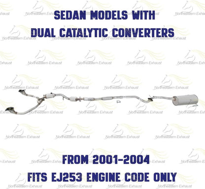 2000-2004 Subaru Outback 2.5L Complete Exhaust System w/ EPA Approved Catalytic