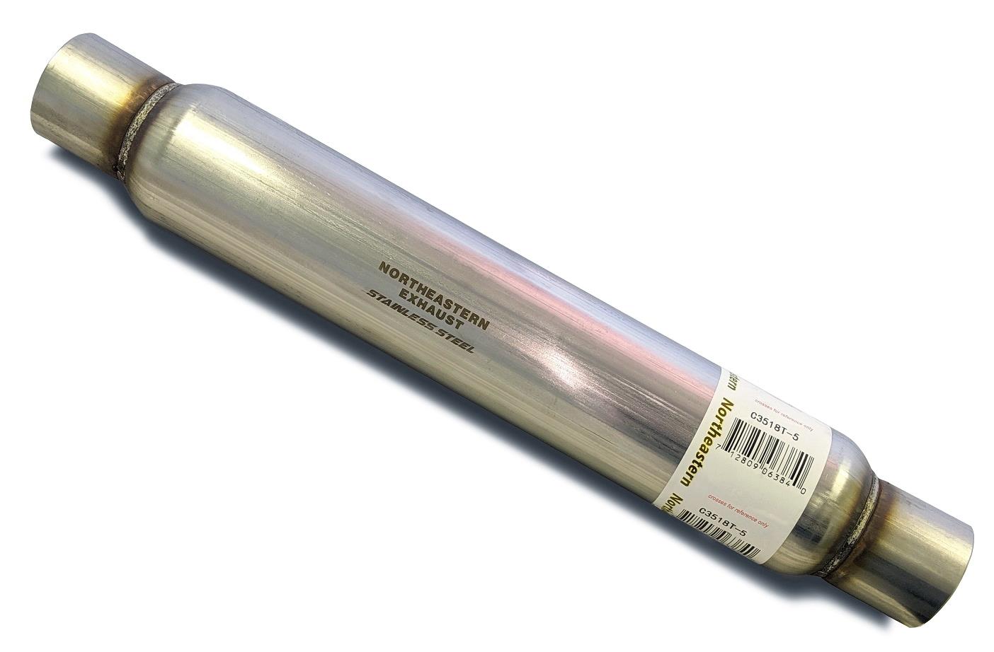 Universal Straight Glasspack Muffler/Resonator - 2.25" ID/OD | 23' Long