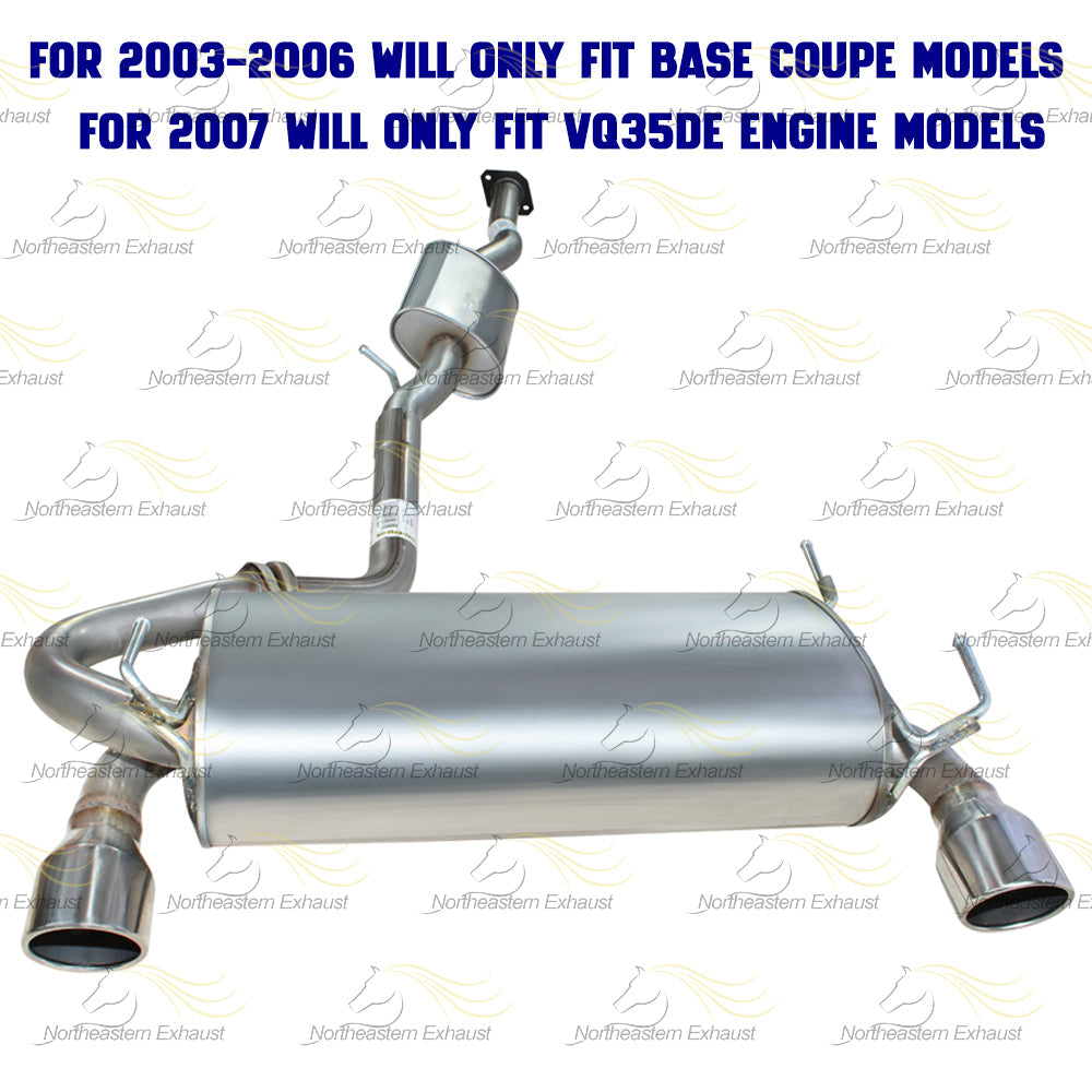 2003-2007 Infiniti G35 3.5L Resonator Rear Muffler Kit