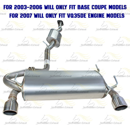 2003-2007 Infiniti G35 3.5L Resonator Rear Muffler Kit