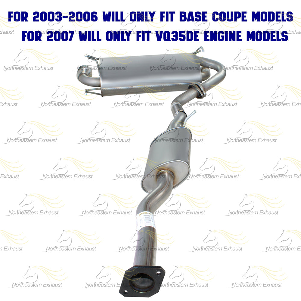 2003-2007 Infiniti G35 3.5L Resonator Rear Muffler Kit
