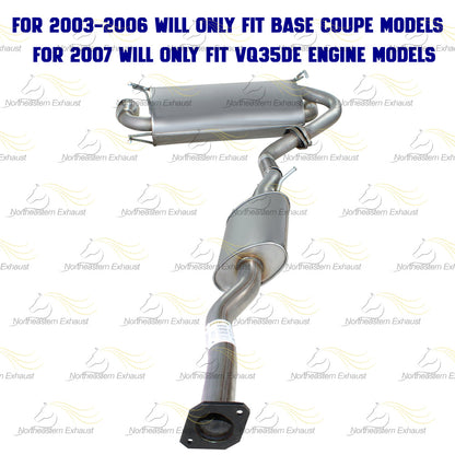 2003-2007 Infiniti G35 3.5L Resonator Rear Muffler Kit
