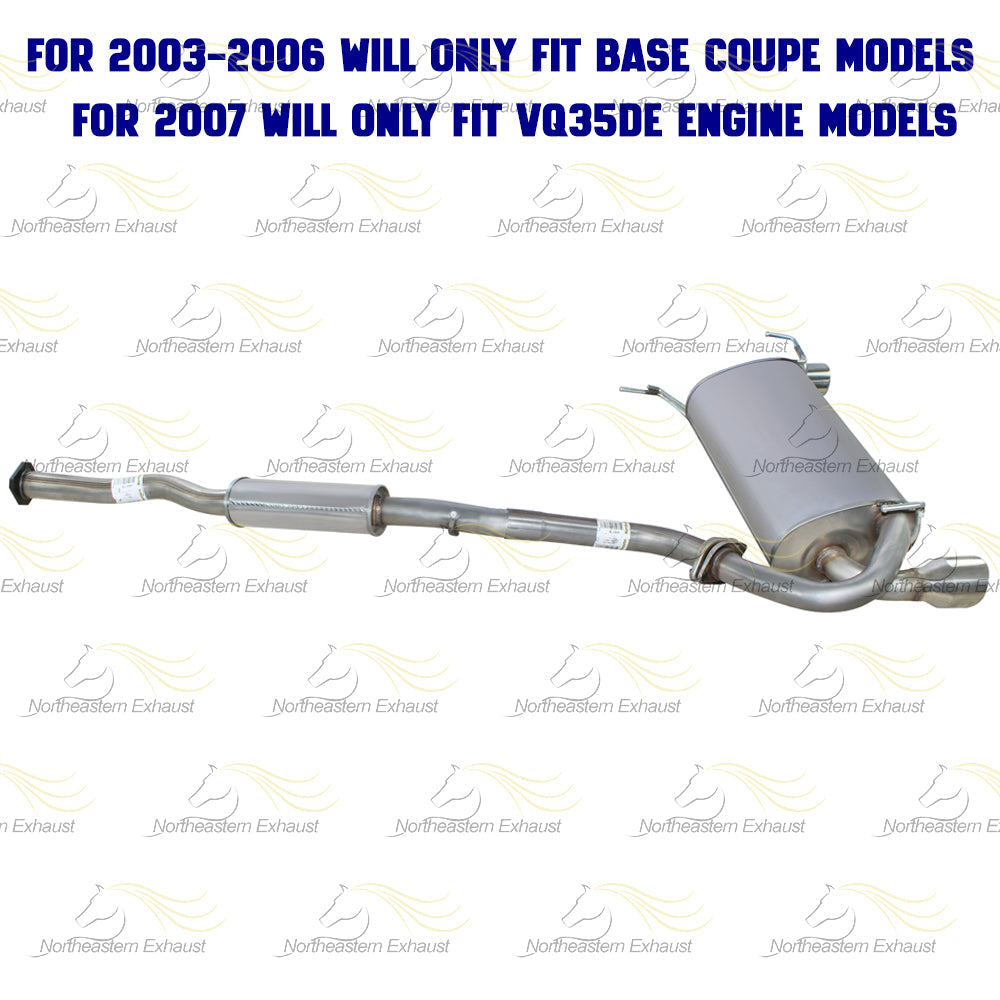 2003-2007 Infiniti G35 3.5L Resonator Rear Muffler Kit