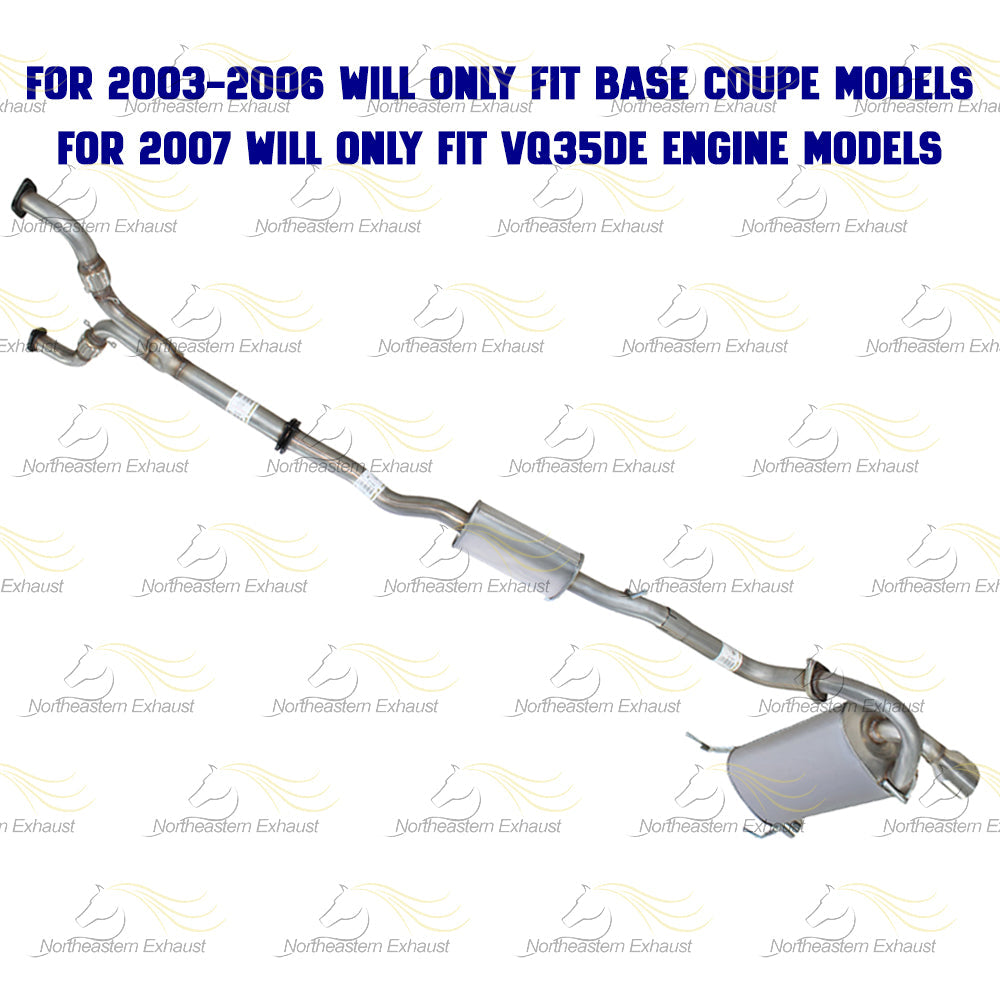 2003-2007 Infiniti G35 3.5L Cat-back Exhaust System Kit - For Coupe models
