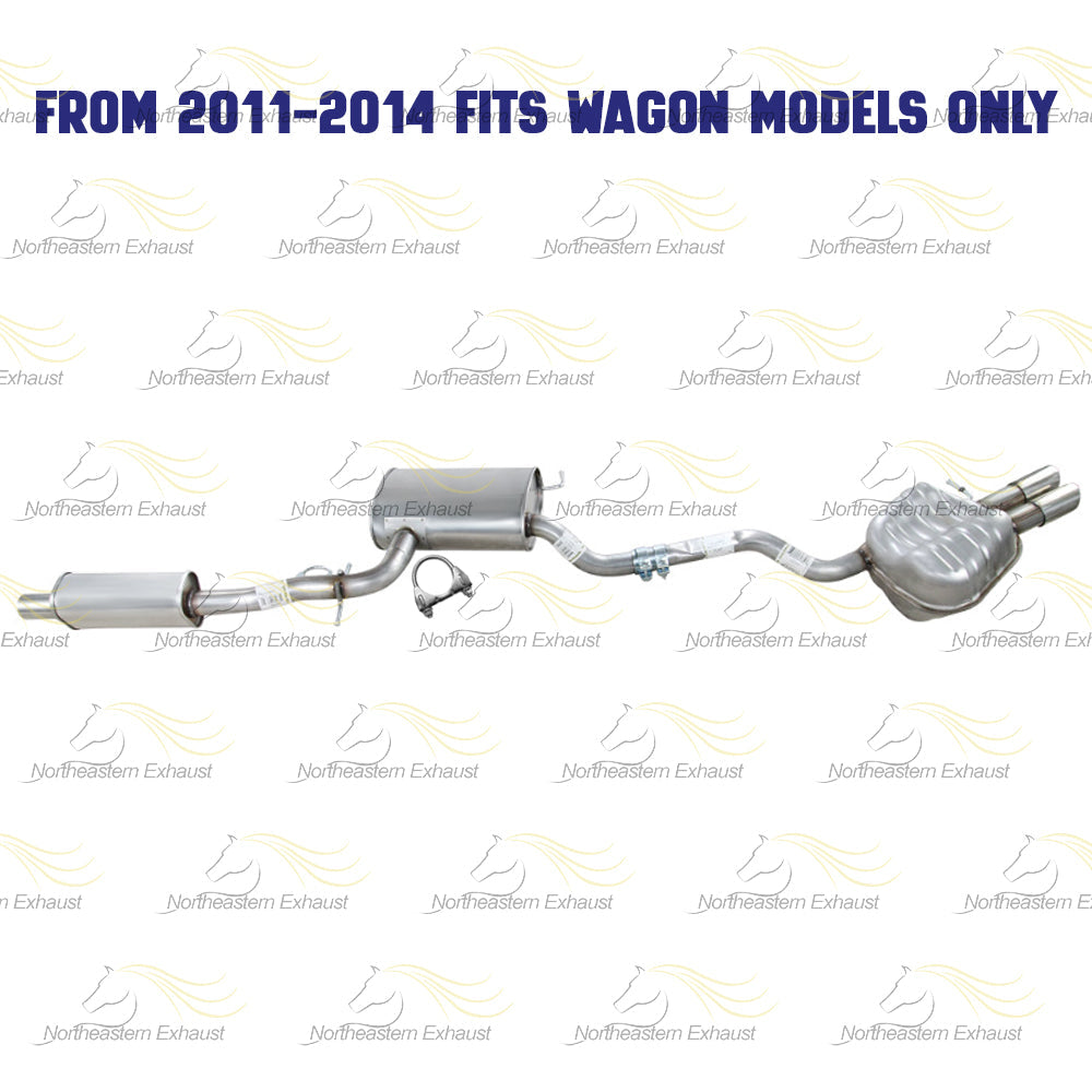2005-2014 Volkswagen Jetta 2.5L Exhaust Resonator Pipe and Muffler