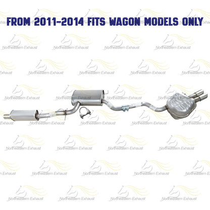 2005-2014 Volkswagen Jetta 2.5L Exhaust Resonator Pipe and Muffler