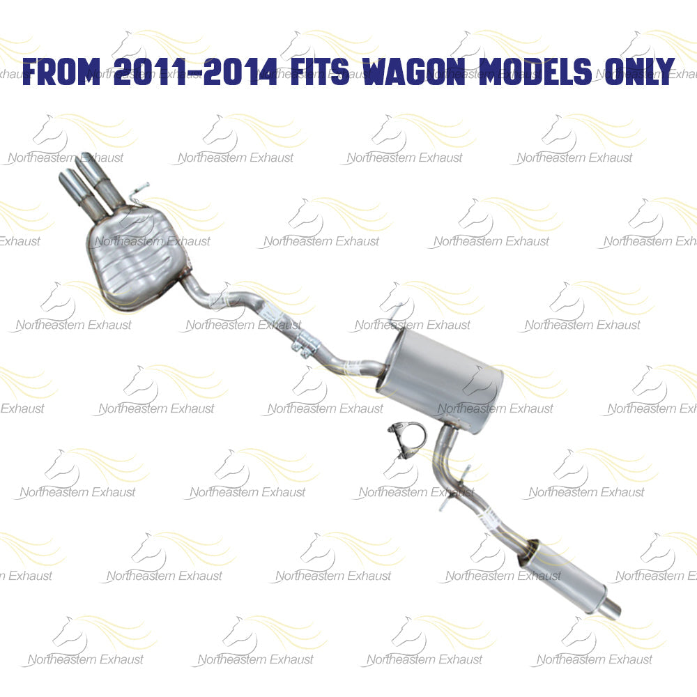 2005-2014 Volkswagen Jetta 2.5L Exhaust Resonator Pipe and Muffler