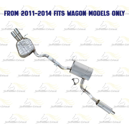 2005-2014 Volkswagen Jetta 2.5L Exhaust Resonator Pipe and Muffler