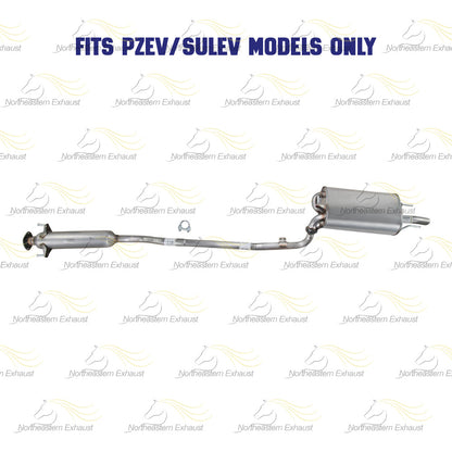2003-2006 Toyota Camry 2.4L Exhaust Resonator Pipe and Muffler