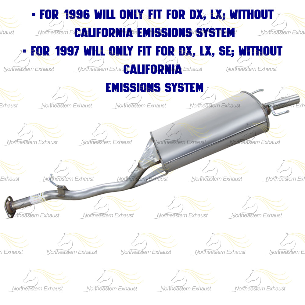 1994-1997 Honda Accord 2.2L Resonator Pipe and Muffler Exhaust System
