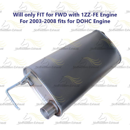 2003 Pontiac Vibe Toyota Matrix 1.8L Exhaust Muffler