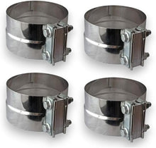 Stainless Steel (4 Pack) 3" ID/OD Lap Joint Exhaust Band Clamps
