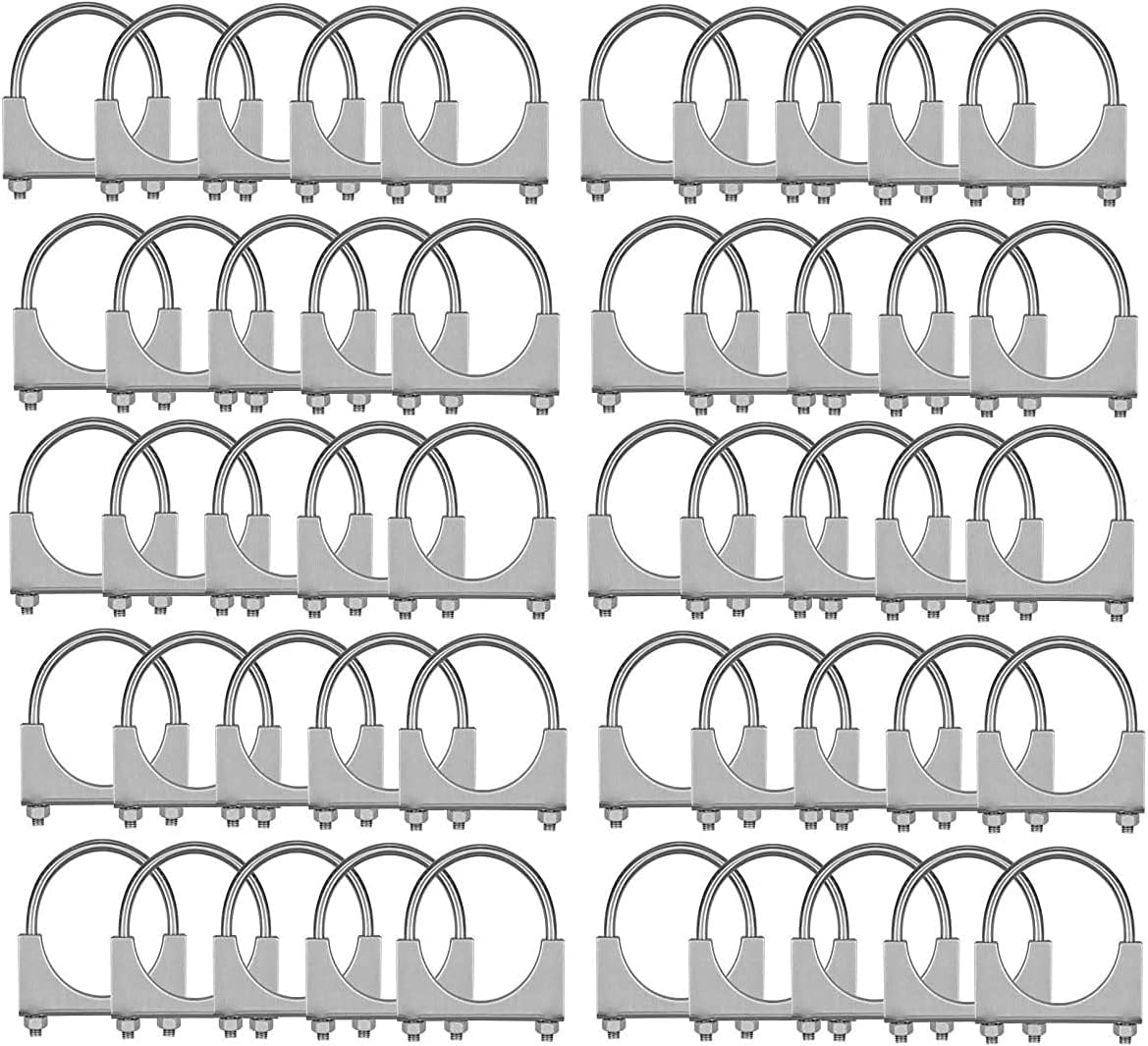 100 units of 2.5" inch Muffler Exhaust Pipe Clamp bolts