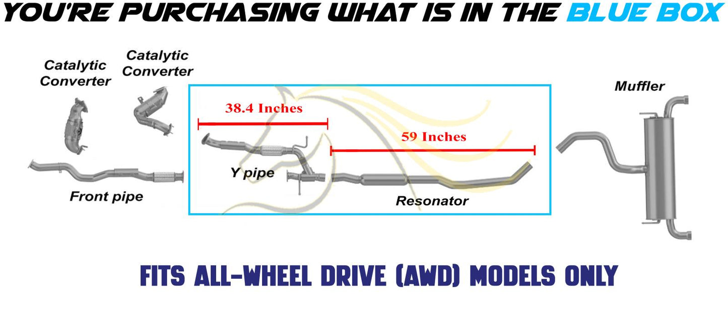 2016 Jeep Cherokee 3.2L Y Pipe and Resonator Pipe Exhaust Kit