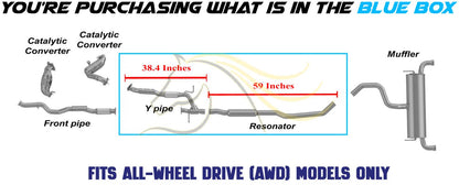 2016 Jeep Cherokee 3.2L Y Pipe and Resonator Pipe Exhaust Kit