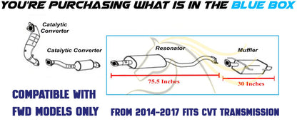 2017 Nissan Juke 1.6L Resonator and Muffler Exhaust Kit | FWD