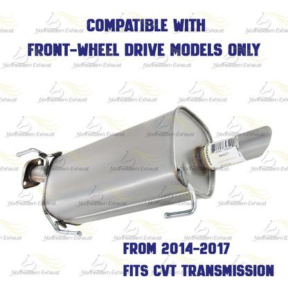 2014 Nissan Juke 1.6L Resonator and Muffler Exhaust Kit | FWD