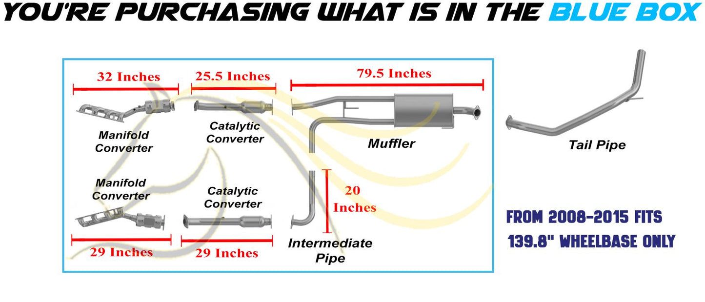 2014 Nissan Titan 5.6L Exhaust System Kit with Catalytic