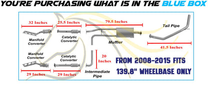 2010 Nissan Titan 5.6L Complete Exhaust System Kit with Catalytic