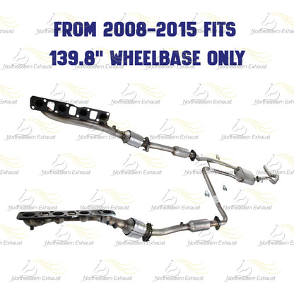 2007-2015 Nissan Titan 5.6L Complete Exhaust System Kit with Catalytic