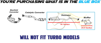 2010-2015 Subaru Legacy 2.5L Resonator Pipe and Muffler Exhaust Kit