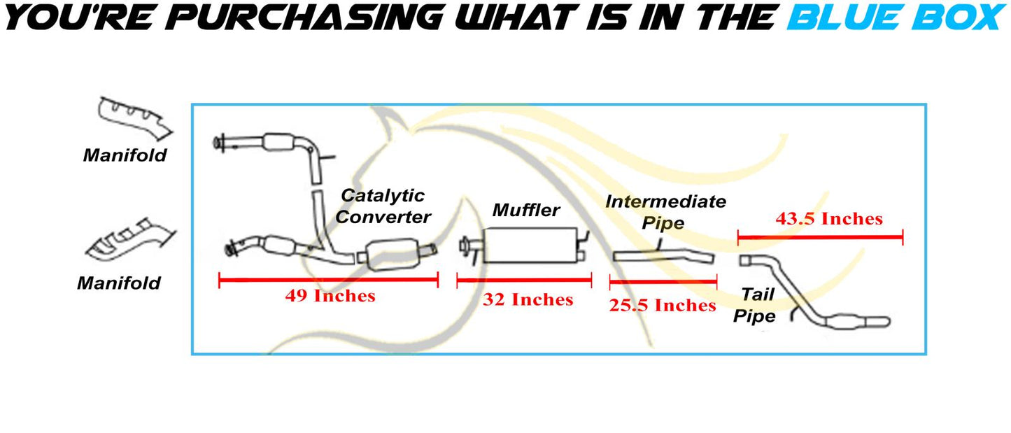 2003 Lincoln Aviator 4.6L Complete Exhaust System Kit with Catalytic