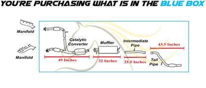 2005 Lincoln Aviator 4.6L Complete Exhaust System Kit with Catalytic
