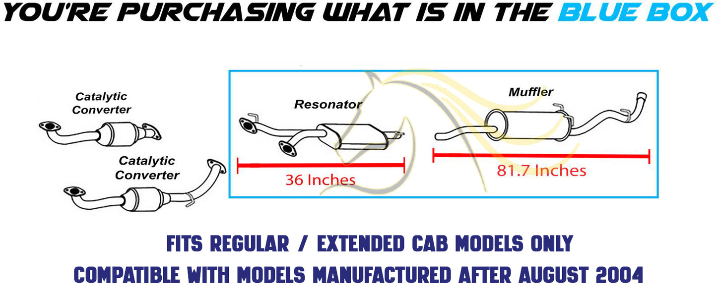 2006 Toyota Tundra 4.7L Resonator and Muffler
