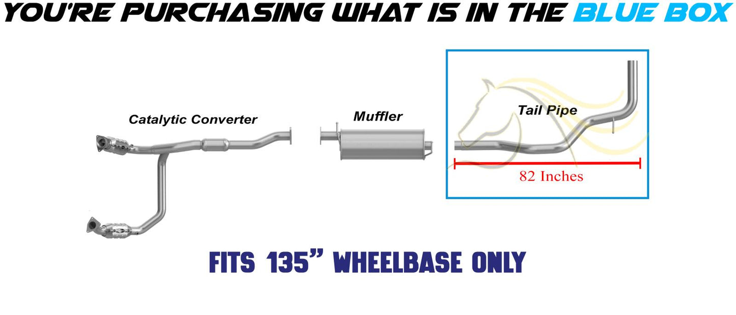 2010-2017 GMC Savana 2500 6.0L Exhaust Pipe - For 135" Wheelbase