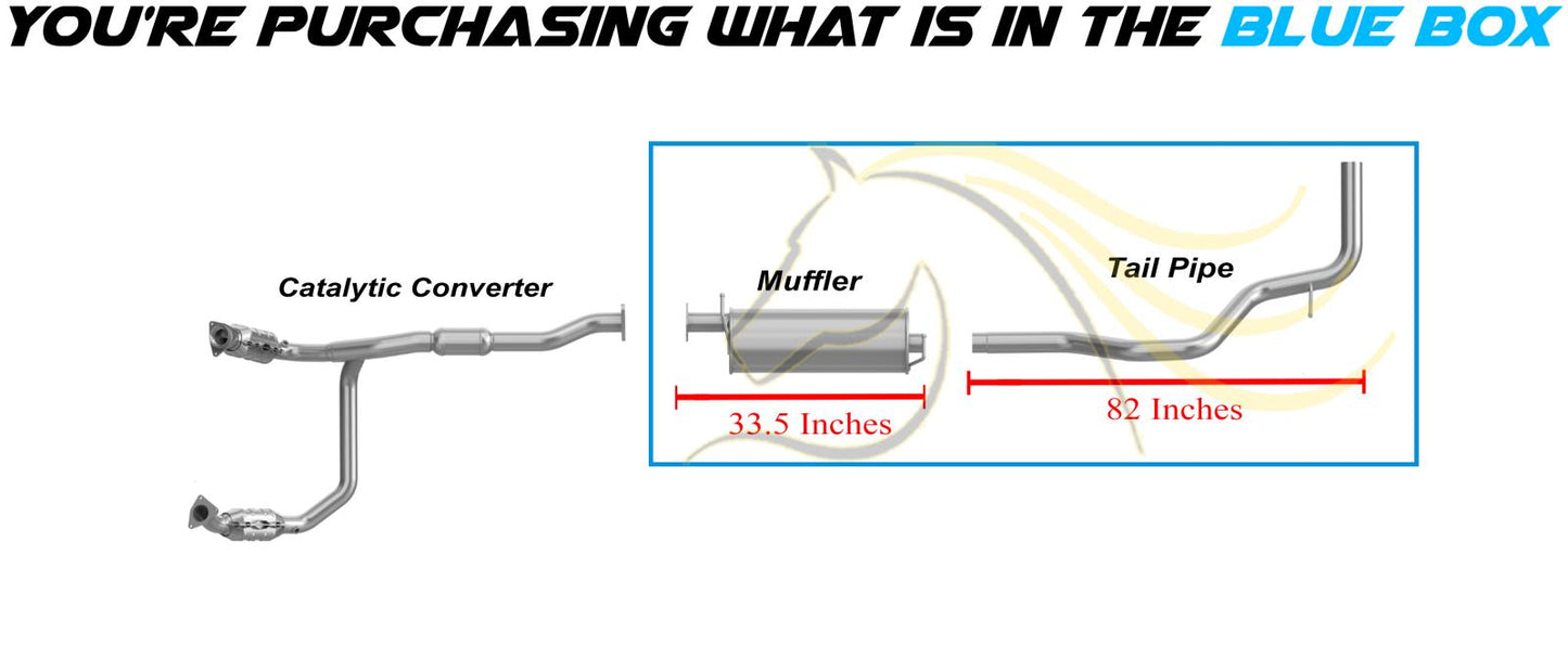 2009-2014 Chevy Express 1500 5.3L Muffler and Tail Pipe