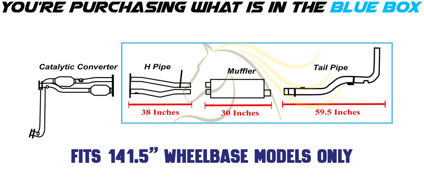 1998 GMC K1500 5.7l Exhaust H Pipe, Muffler and Tail Pipe