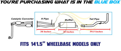 1998 GMC K1500 5.7l Exhaust H Pipe, Muffler and Tail Pipe
