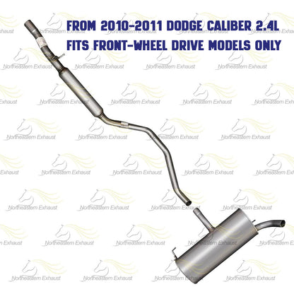 2007-2012 Dodge Caliber 1.8L 2.0L 2.4L Resonator and Muffler - FWD