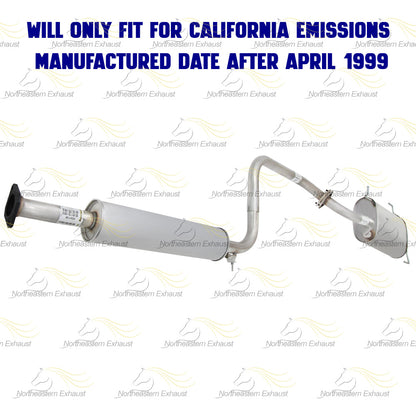 Resonator and Muffler for 1999-2001 Nissan Maxima 3.0L and 2002-2003 Maxima 3.5L