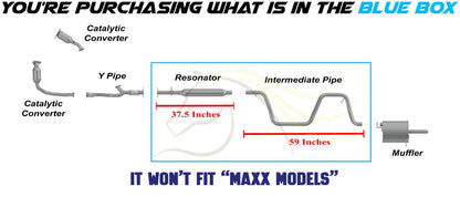 Exhaust Resonator Pipe and Intermediate Pipe 2004-2008 Chevy Malibu 2.2L | 2004-2006 Malibu 3.5L