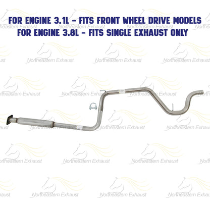 Exhaust Resonator Pipe for 1997-2002 Pontiac Grand Prix 3.1L | 1997-2000 Pontiac Grand Prix 3.8L