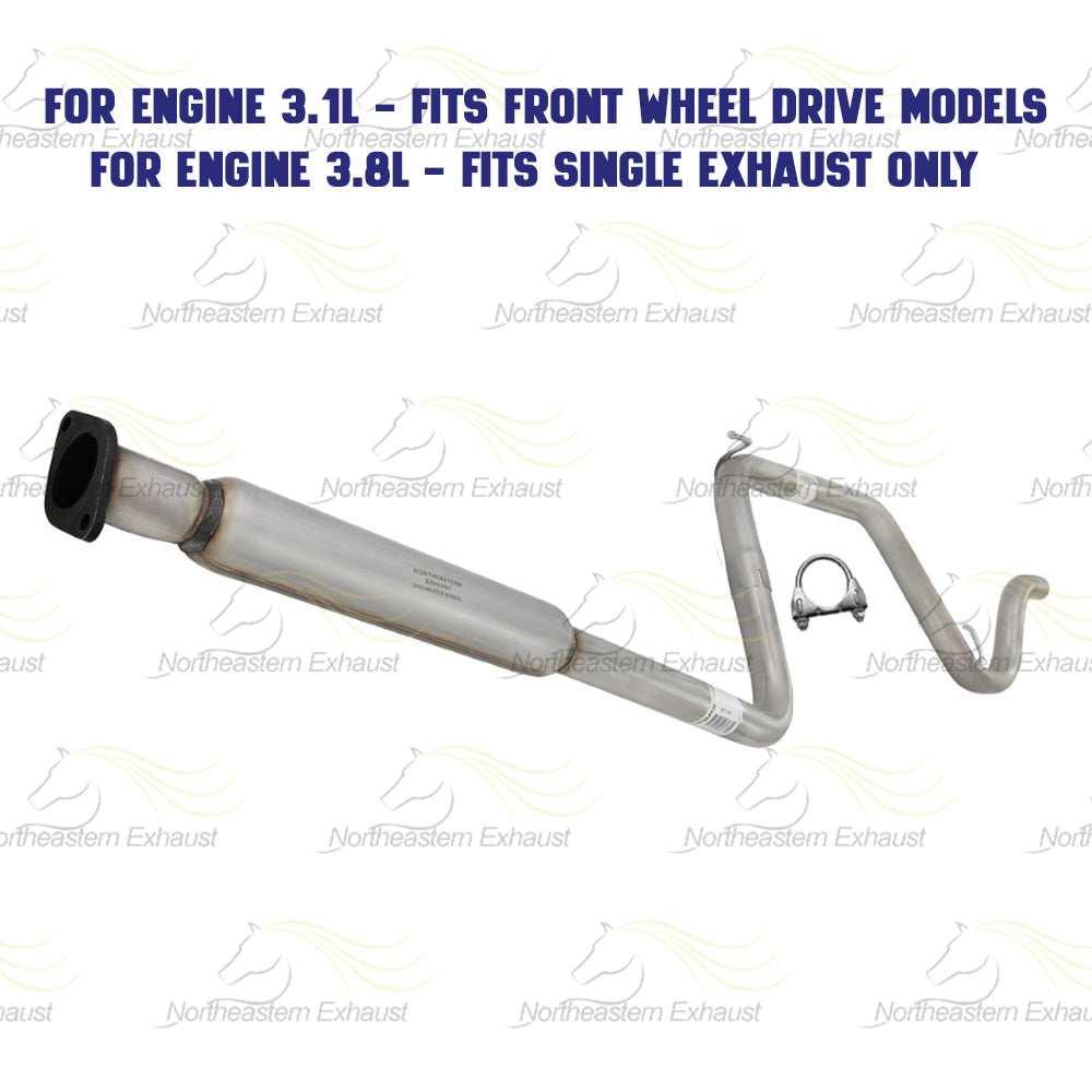 Exhaust Resonator Pipe for 1997-2002 Pontiac Grand Prix 3.1L | 1997-2000 Pontiac Grand Prix 3.8L
