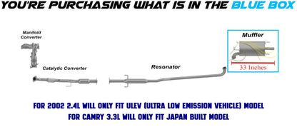 2004-2006 Toyota Camry 3.3L | 2002-2006 Camry 2.4L | 2004-2008 Toyota Solara 3.3L & 2.4L Exhaust Muffler