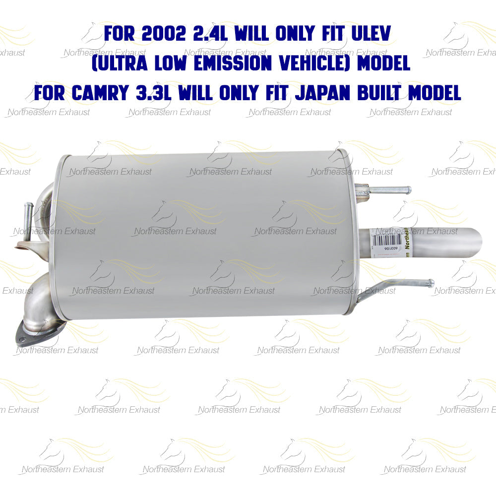 2004-2006 Toyota Camry 3.3L | 2002-2006 Camry 2.4L | 2004-2008 Toyota Solara 3.3L & 2.4L Exhaust Muffler