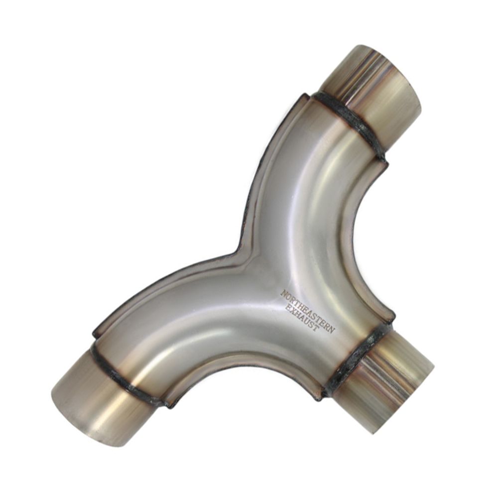 2.5" Inlet/Outlet 13" Long Stainless Steel Exhaust Universal Stamped Y-Pipe