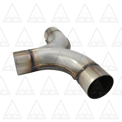 2.25" Inlet/Outlet 13" Long Stainless Steel Exhaust Universal Stamped Y-Pipe