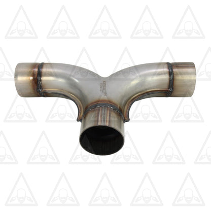 2.25" Inlet/Outlet 13" Long Stainless Steel Exhaust Universal Stamped Y-Pipe